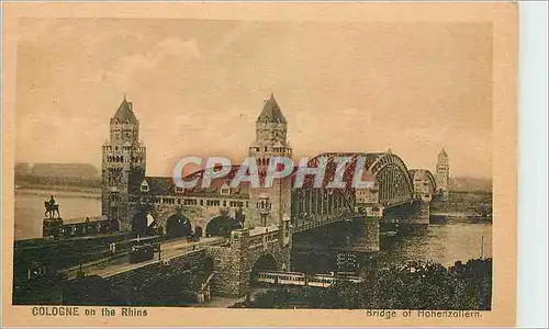Cartes postales Cologne on the Rhine Bridge of Hohenzollern