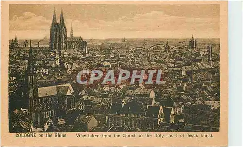 Cartes postales Cologne on the Rhine View taken from the Holy Heart of Jesus Christ