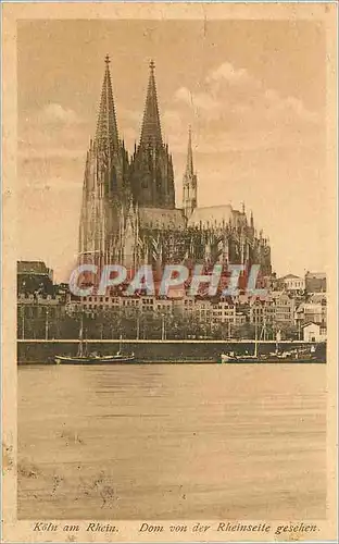 Cartes postales Koln am Rhein Dom von der Rheinselle gesehen