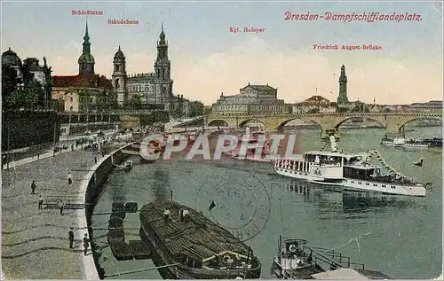 Cartes postales Dresden Dampfschifflandeplatz Bateau