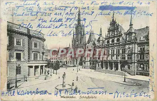 Cartes postales Wiesbaden Schossplatz Place du chateau