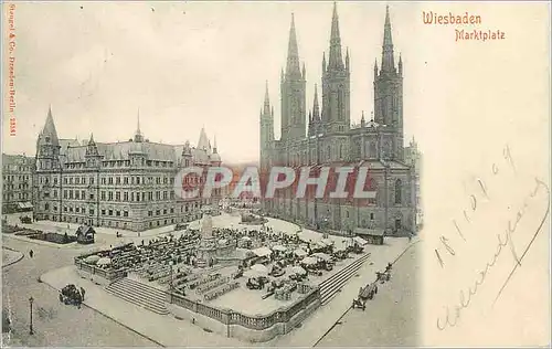 Cartes postales Wiesbaden Marktplatz