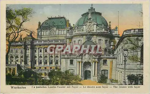 Cartes postales Wiesbaden Le theatre avec foyer