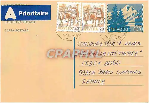 Entier Postal Suisse 1993 pour Paris