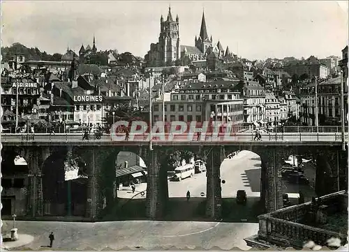 Cartes postales moderne Lausanne Grand-Pont et Vue generale