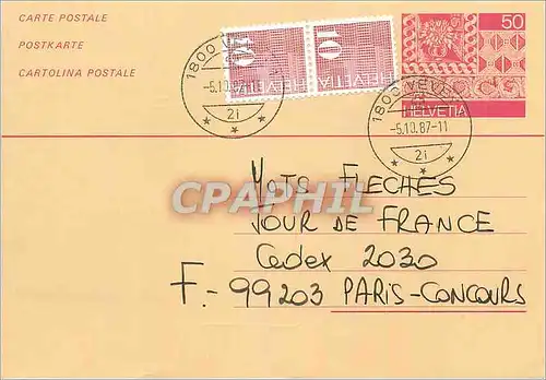 Entier Postal pour Paris