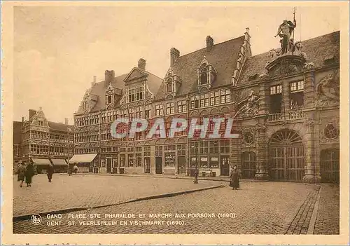 Cartes postales moderne Gand Place Ste Pharail et marche aux poissons