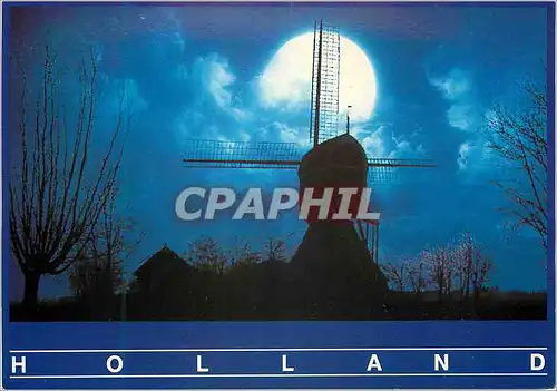 Cartes postales moderne Holland Molenland Moulin a vent