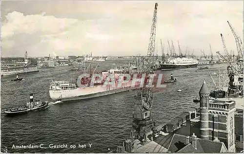 Cartes postales moderne Amsterdam C Gezicht op het Y Bateaux