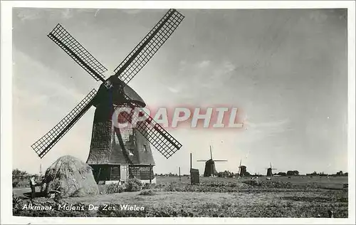 Cartes postales moderne Alkmaar Molens De Zes Wielen Moulin a vent