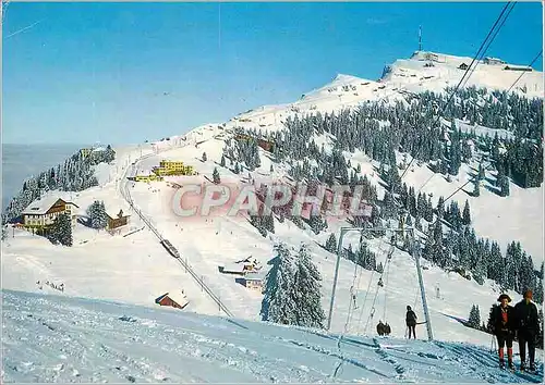 Cartes postales moderne Skilift Rigi Rotstock mit Rigi Staffel und Rigi Kulm