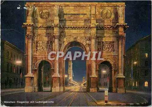 Cartes postales moderne Siegestor mit Ludwigskirche