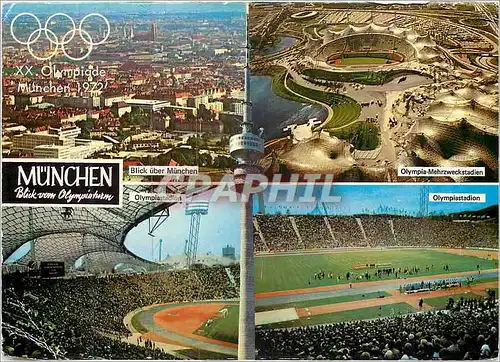 Cartes postales moderne Blick vom Olympiaturm-Olympiastadion