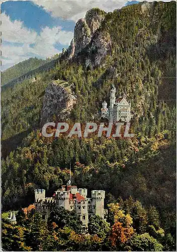 Cartes postales moderne Neuschwanstein castle and Hohenschwangau