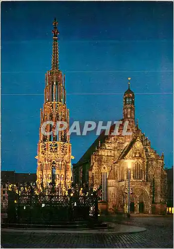 Cartes postales moderne Schoner Brunnen und Frauenkirche