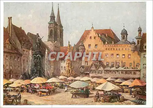 Cartes postales moderne Hauptmarkt mit Neptunbrunnen