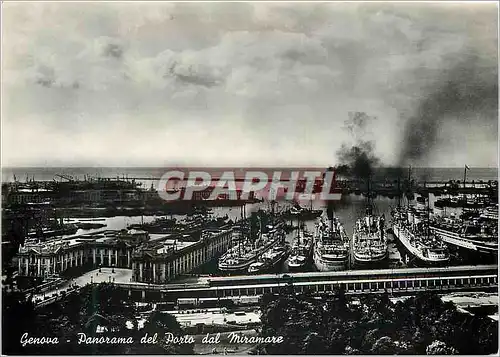 Cartes postales moderne Genova Panorama del Porto dal Miramare Bateaux