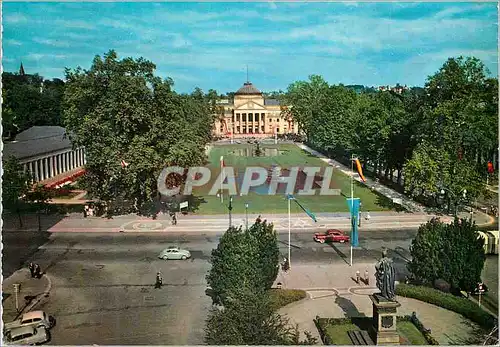 Cartes postales moderne Wiesbaden Kaiser-Friedrichplatz mit Kurhaus