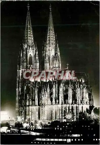 Cartes postales moderne Koln am Rhein Dombeleuchtung Ostseite