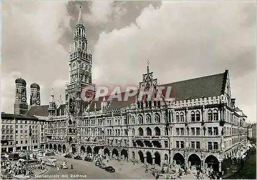 Cartes postales moderne Munchen Marienplatz mit Rathaus