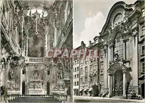 Cartes postales moderne Munchen Church St. Nepomuk Asam church