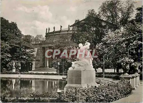 Cartes postales moderne Stuttgart Anlagensee mit Staatstheater