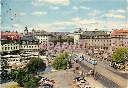 Cartes postales moderne Goteborg Kungsport Square Tramway