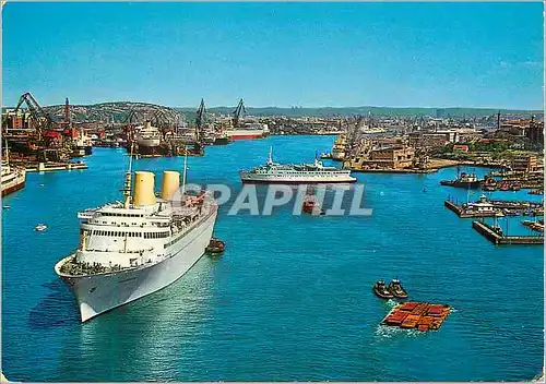 Cartes postales moderne Goteborg Hammen View from Alvsborg Bridg Bateau