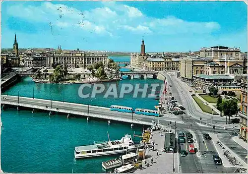 Cartes postales moderne Stockholm Strommen Riksdagshuset och Operan