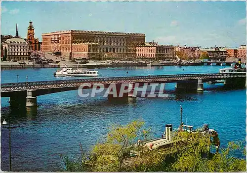 Cartes postales moderne Stockholm the royal palace and the bridge to skeppsholmen