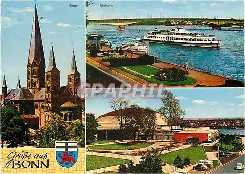 Cartes postales moderne Bonn am Rhein munster rheinufer Bateau