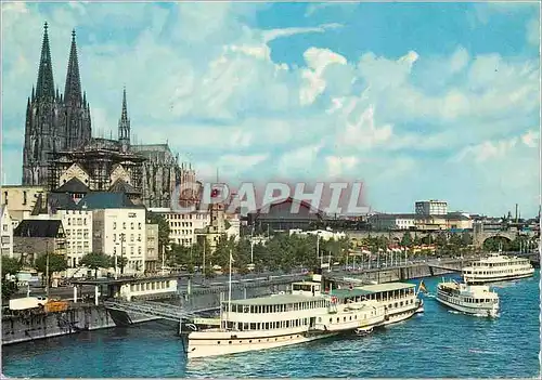 Cartes postales moderne Koln dom und rhein