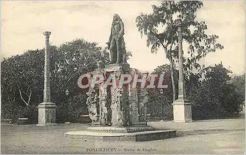 Cartes postales moderne Pondichtty statue de dupleix