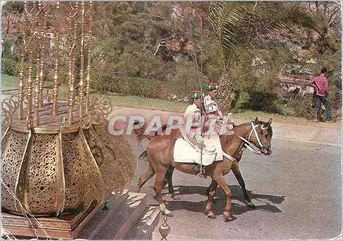 Cartes postales moderne Rabat Garde a cheval de la Tour Hassan