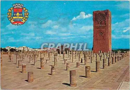 Cartes postales moderne Rabat Armoiries de la Ville et La Tour Hassan