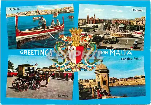 Cartes postales moderne Greetings from Malta