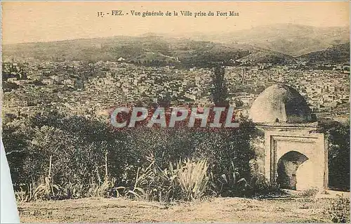 Cartes postales Fez Vue generale de la Ville prise du Fort Mas