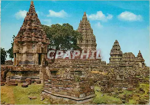 Cartes postales moderne The whole view of Prambanan Temple