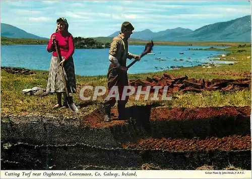 Cartes postales moderne Cutting Turf near Oughterard Connemara Co Galway Ireland