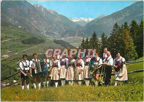 Cartes postales moderne Volkstumsgruppe aus Landeck in Tirol 816 m Witersportplatz Sommerkurort Folklore Accordeon Tromb