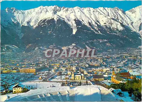 Cartes postales moderne Innsbruck Bergisel Sprungschanze Gegen Die Nordkette Tirol