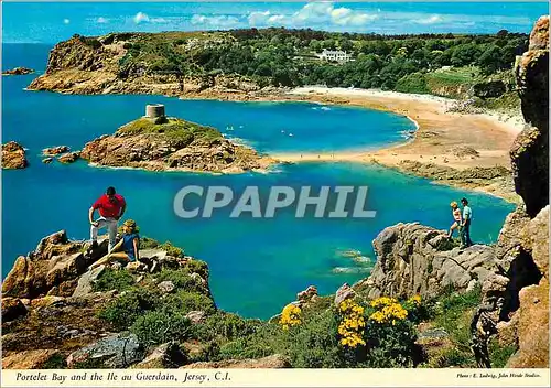 Cartes postales moderne Portelet Bay and the Ile au Guerdain Jersey CI