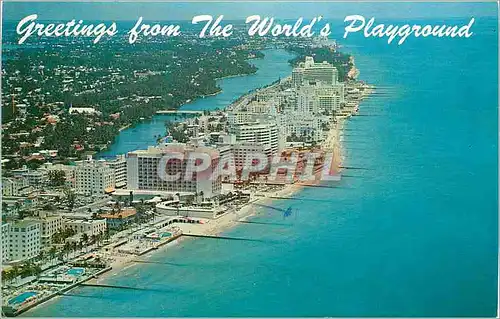 Cartes postales moderne Miami Beach Florida a Dream come true Greetings from the World's Playground