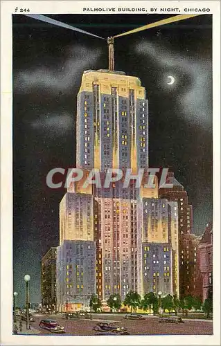 Cartes postales moderne Palmolive Building by Night Chicago