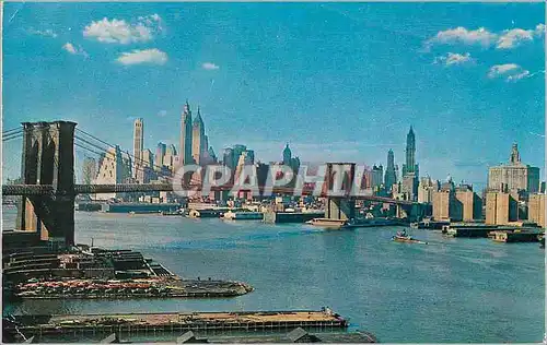 Cartes postales moderne Lower Manhattan Skyline Showing Brooklyn Bridge New York City