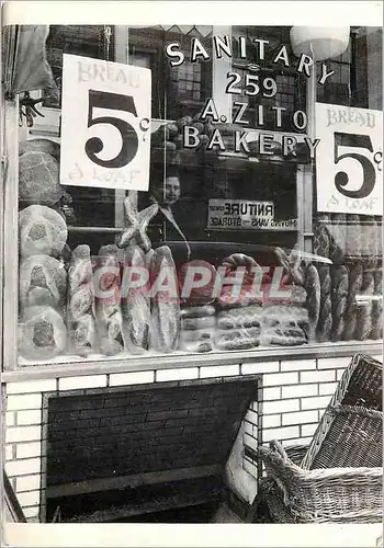 Cartes postales moderne New York 1937 Breadstore Bleecker Street