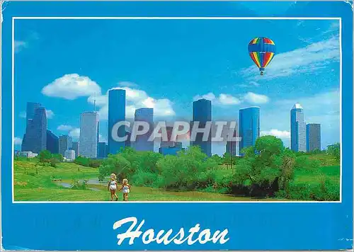 Cartes postales moderne Houston A Colorful Balloon Adds Special Beauty to Houston's Superb Skyline and to a Childes Joyo