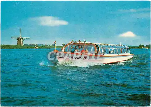 Cartes postales moderne Triton voor uw rondvaart over de jollandse meren pleziervaart onderneming Bateau Moulin a vent