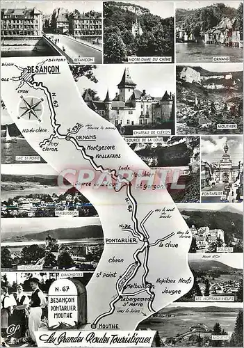 Cartes postales moderne La grandes routes touristiques besancon a mouthe