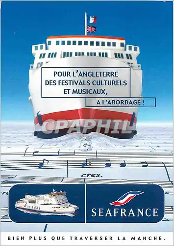 Cartes postales moderne Pour l'angleterre des festivals culturels et musicaux a l'abordage Seafrance